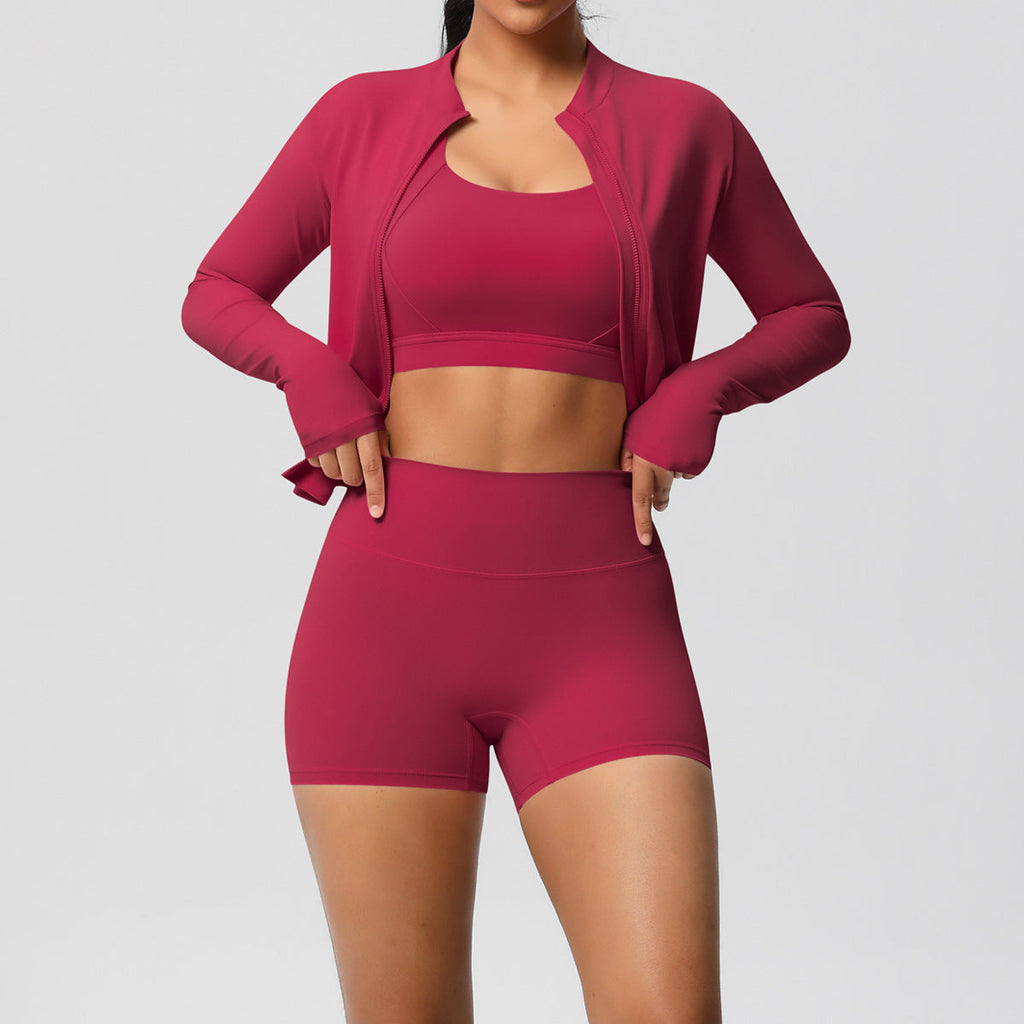 Pilates Yoga Wear Three Piece Set for Women